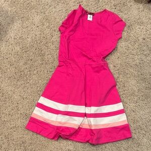 Aqua Vibrant Pink Dress with Stripes